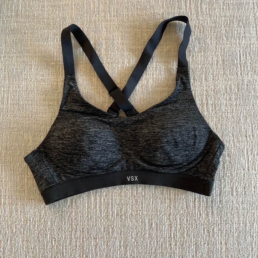 Victoria's Secret, Charcoal sports bra, 34A